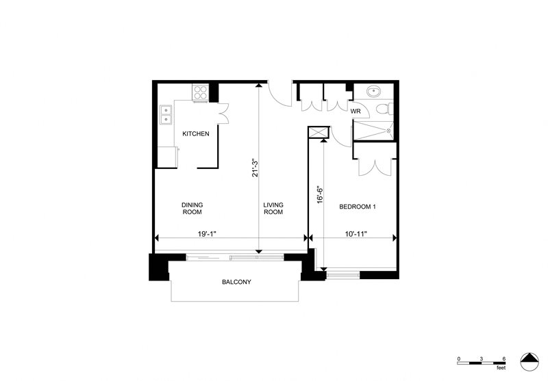 1_bed307_floor_plan